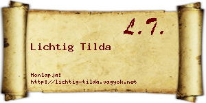 Lichtig Tilda névjegykártya